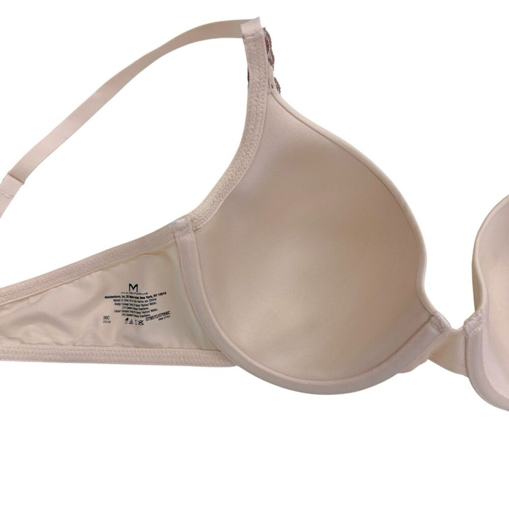Maidenform Women's Size 36C One Fab Fit Everyday Modern‎ Demi Underwire Bra Lace - Picture 4 of 6